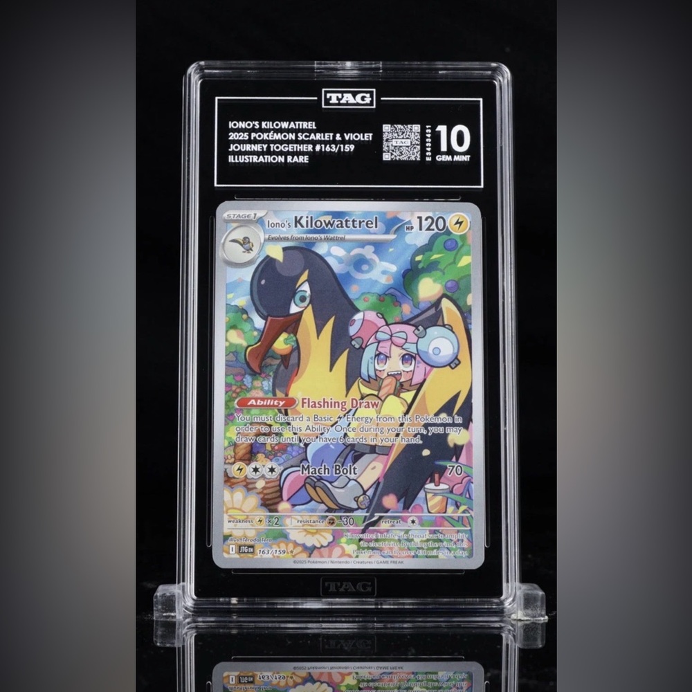 Pokemon Iono's Kilowattrel - 163/159 - SV09: Journey Together (JTG) - TAG 10